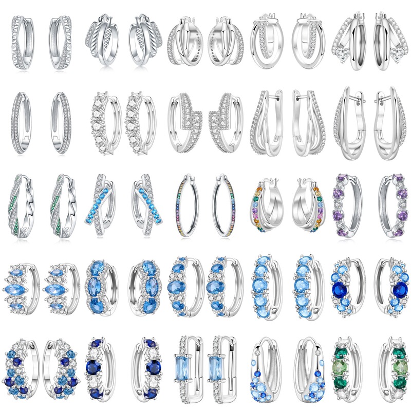 Cross-Border Hot-Selling White Copper Zircon Cross-Over Earrings, Original Niche High-End Earrings Wholesale for Women