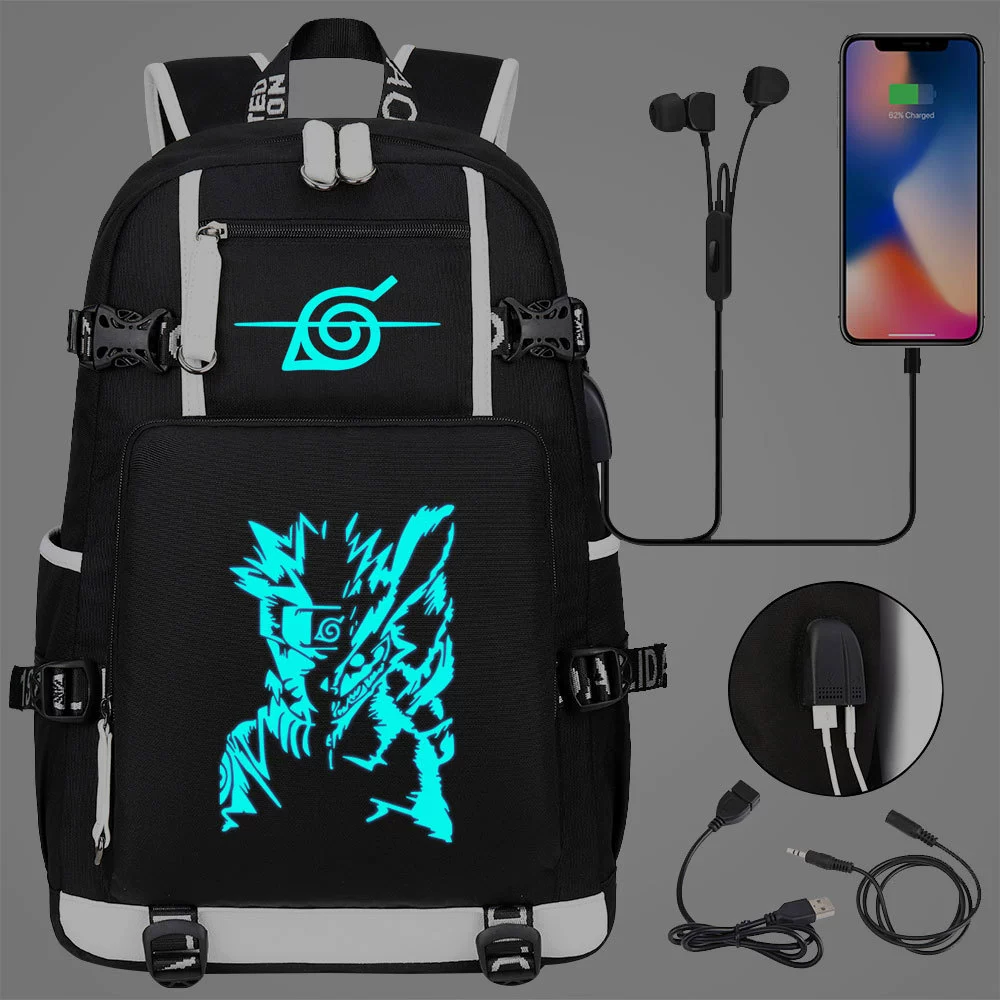 Naruto, вместительная школьная сумка для отдыха, рюкзак для путешествий, для подростков