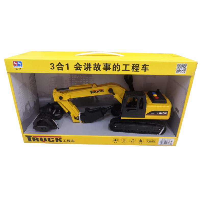 Linda historia contando la inercia del coche de juguete de los niños ingeniería de la música coche de bomberos policía coche mezclador camión vehículo todoterreno al por mayor
