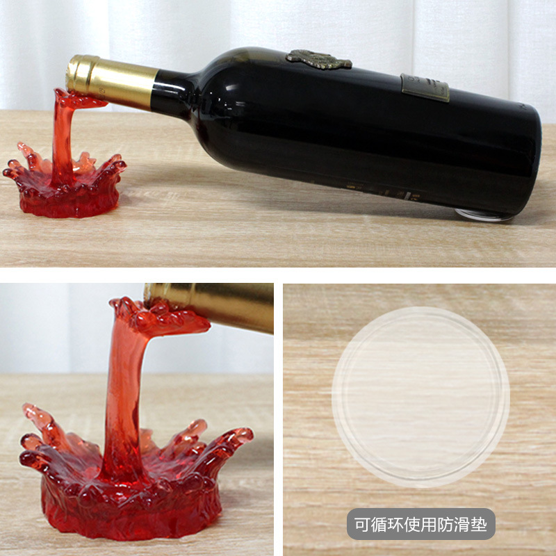 Cross-Border New Transparent Red Wine Tray Living Room Tv Sideboard Resin Decoration Ornaments Light Luxury High-End Wine Bottle Rack