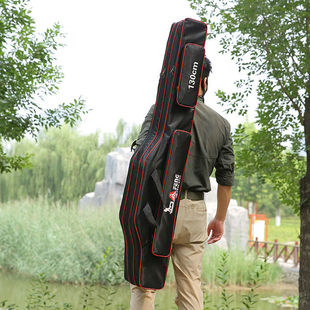 Fishing Rod Bag Clearance Big Belly Fishing Sea Rod Bag Double Layer Waterproof Wear-Resistant Backpack Fishing Rod Bag Soft Bag Fishing Gear Bag Wholesale