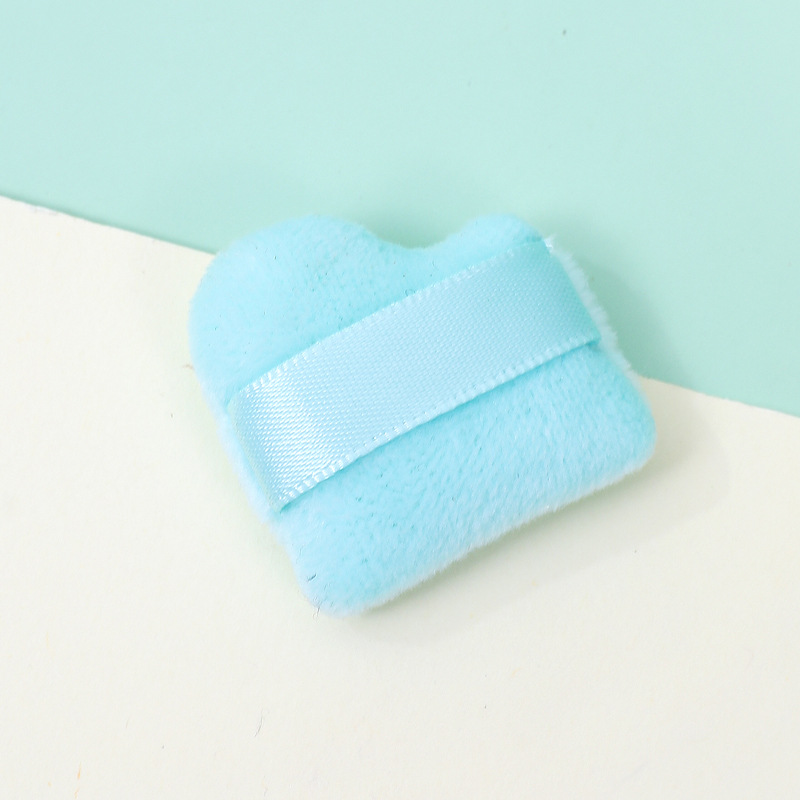 Personalizada inclinada polvo de dedo flocado suave polvo de polvo de polvo de maquillaje suave no comer polvo esponja cojín de pulgar