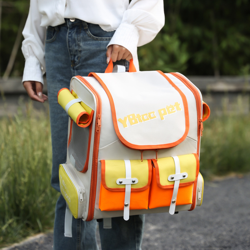 New Carrier Outdoor Breathable Pet Handheld Cat Backpack Large Capacity Dog Bag_voghion.com