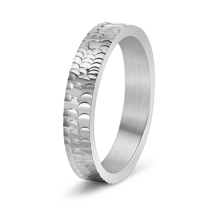 6g Weight Simple Style Geometric Titanium Steel Plating 18K Gold Plated Couple Rings Punk Rings