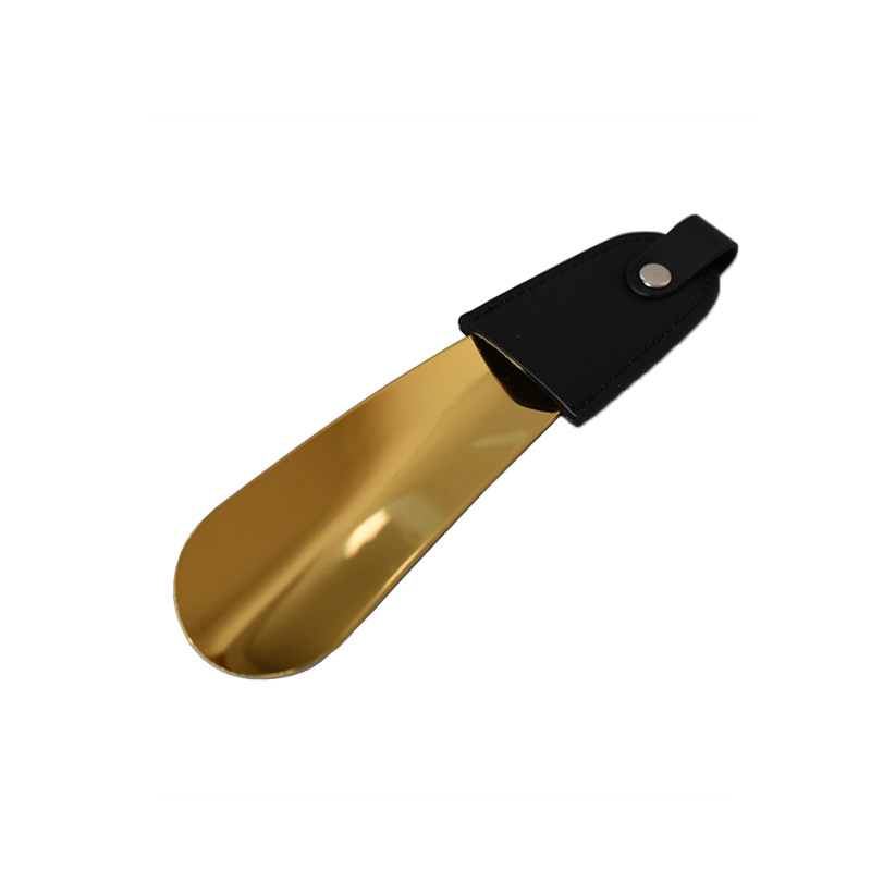 16,5 CM largo 304 acero inoxidable negro estuche de cuero titanio