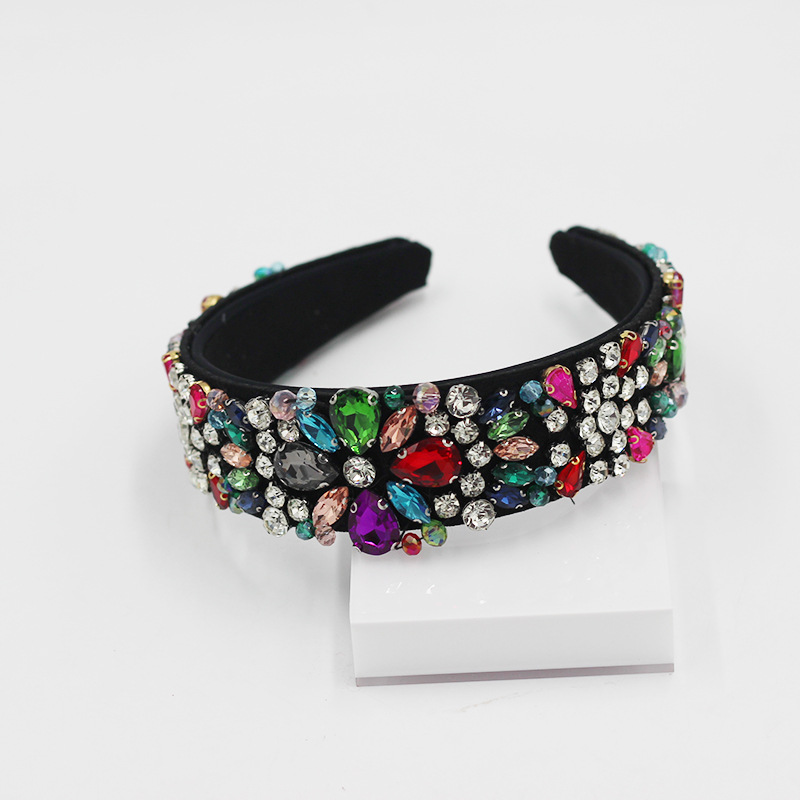 Fashion Baroque Diamond-studded Broad-brimmed Headband display picture 4