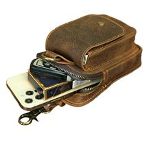 V 15023 Genuine leather multi waist bag ��Ƥ�๦���ֻ����Ұ�
