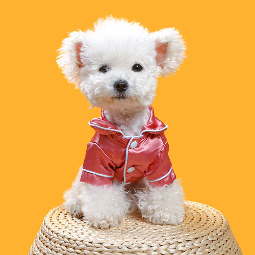 Pet pajamas, Teddy, Bichon, Pomeranian and Bulldog clothing, small dogs and cats, comfortable silk clothing