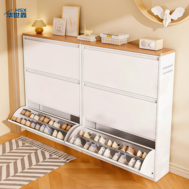 Ultra-Thin Steel Flip-Top Shoe Cabinet for Home Entrance, Indoor Entryway, 2026 New Model Entryway Cabinet, Small Apartment Shoe Rack Ultra-Thin Steel Flip-Top Shoe Cabinet for Home Entrance, Indoor Entryway, 2026 New Model Entryway Cabinet, Small Apartment Shoe Rack