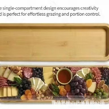 スポット木製デリプレートチーズプレート蓋付きトレイスナックフルーツトレイ防塵パーティー食事トレイ|undefined