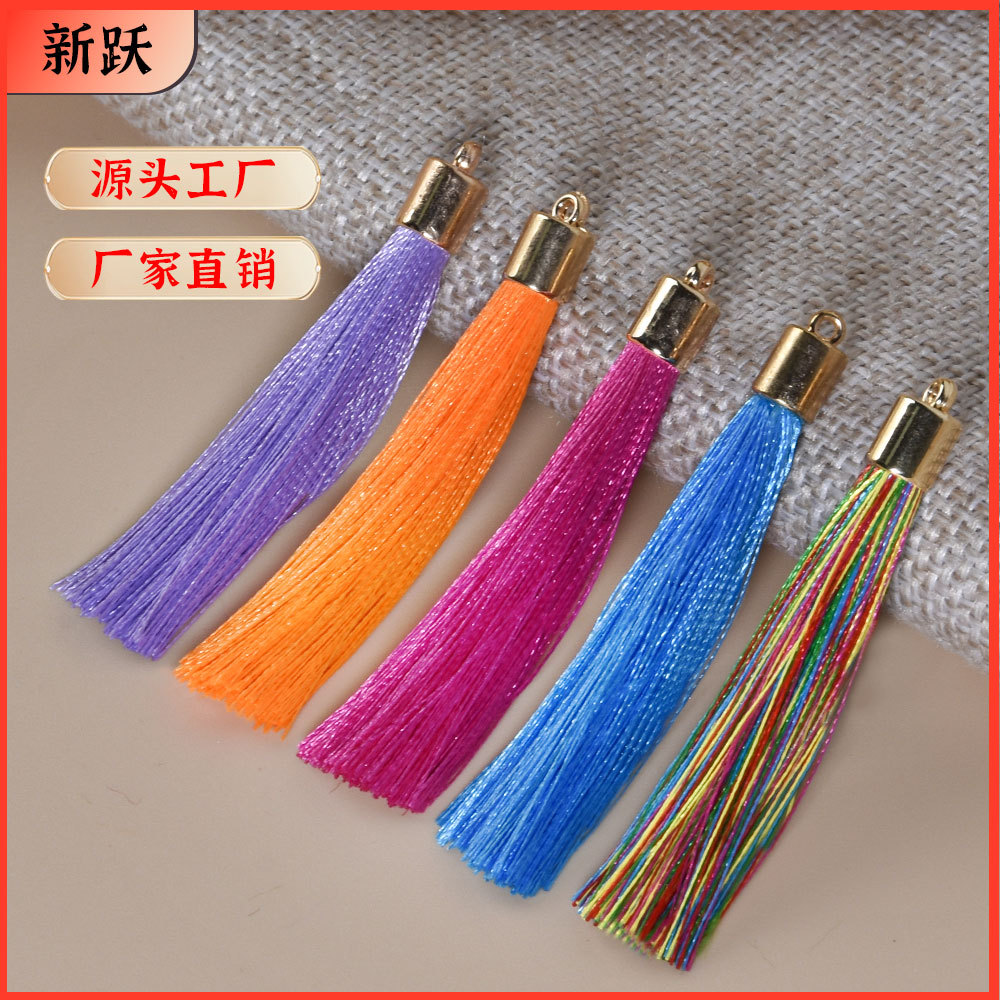 6 Golden Small Tassel Earrings, Bookmarks, Fan Pendants, Clothing Hair Accessories, Tassel Accessories, Pendants, Wholesale Tassels