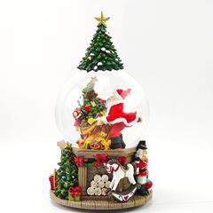 クリスマスギフト電気クリスタルボール雪が降る発光クリスマスオルゴール誕生日ガールフレンド子供の日ギフト