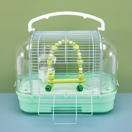 Parrot Outer Band Cage Transparent Birdcage Ornamental Panoramic Portable Cage Acrylic Birds Outer Band Breeding Cage