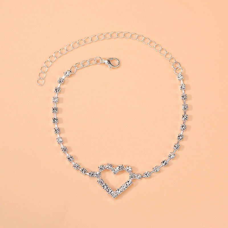 Universal ankle bracelet, beach trend accessory heart shaped, European style
