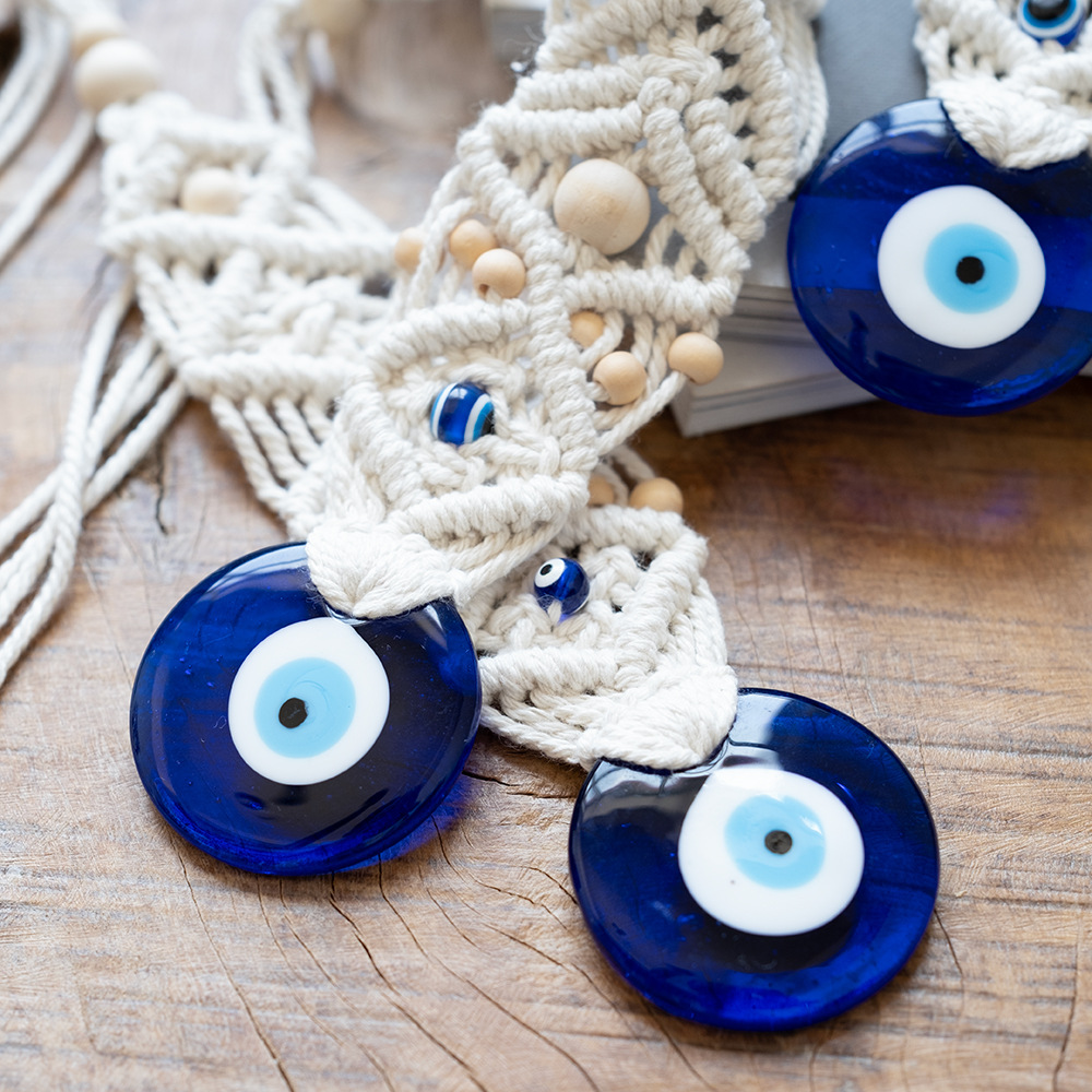 Ethnic Style Simple Style Devil's Eye Cotton Thread Glass Pendant Wall Art display picture 7