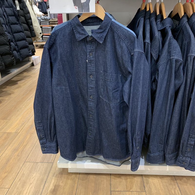 日单出品2025春新款情侣装休闲牛仔宽松衬衫长袖衬衣K476445|undefined