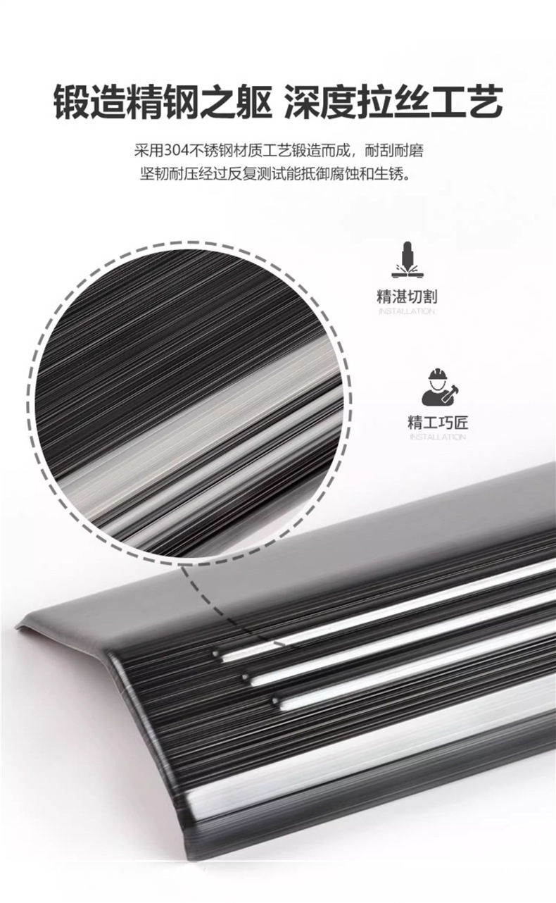 Suitable for Bmw New 5 Series 3 Series Three X12X3X56Gt Door Sill Strip Welcome Pedal Modified Interior Decoration Supplies Peihui