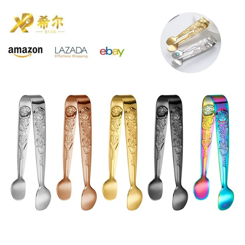 Food tongs stainless steel for living room, ice cubes, towel, stainless steel AISI 304