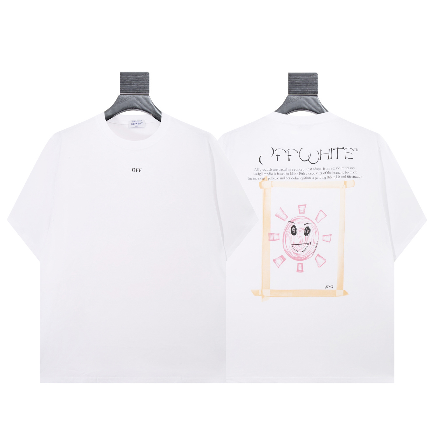 OFF-WHITE T-shirt Smiling Sun Sketch White
