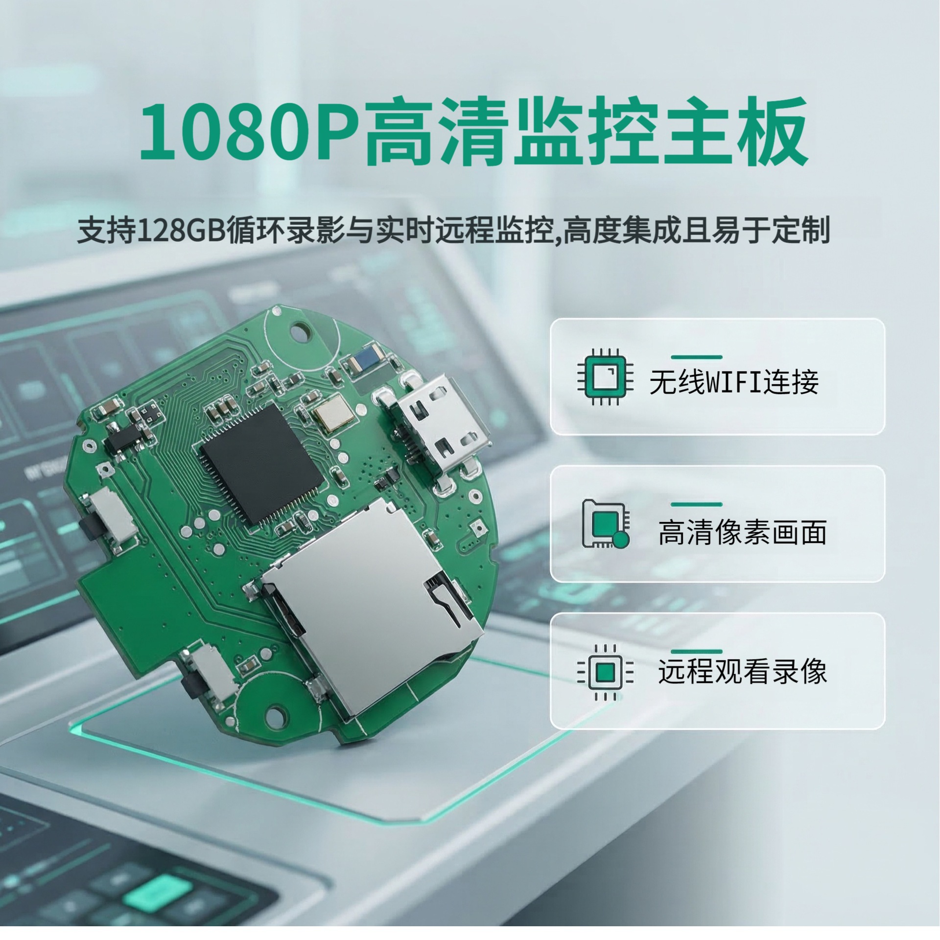 博通网络摄像头模组30万摄像机方案监控主板红外语音对讲