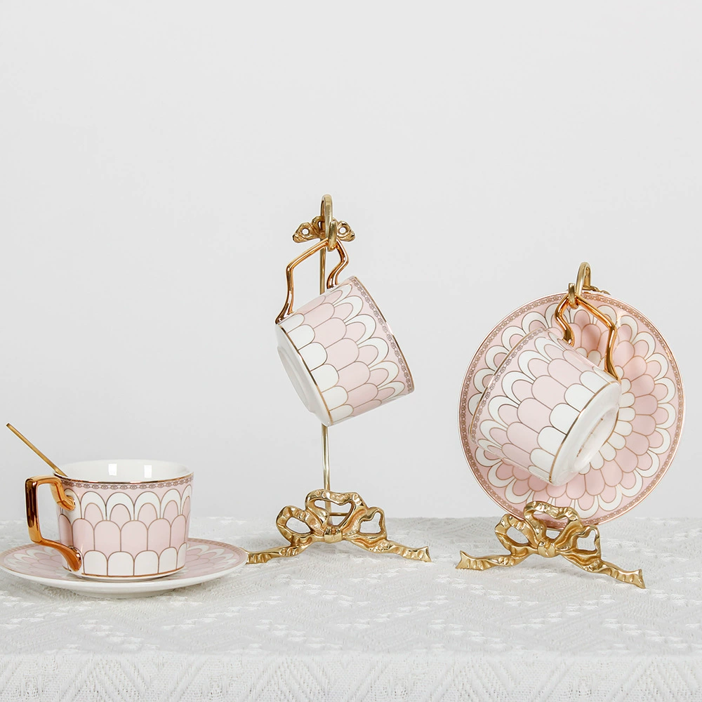 Ретро держатель для кофейной чашки, европейская латунная пластина, подставка для чая, торта, подставка для кружки, вешалка, стеллаж для хранения