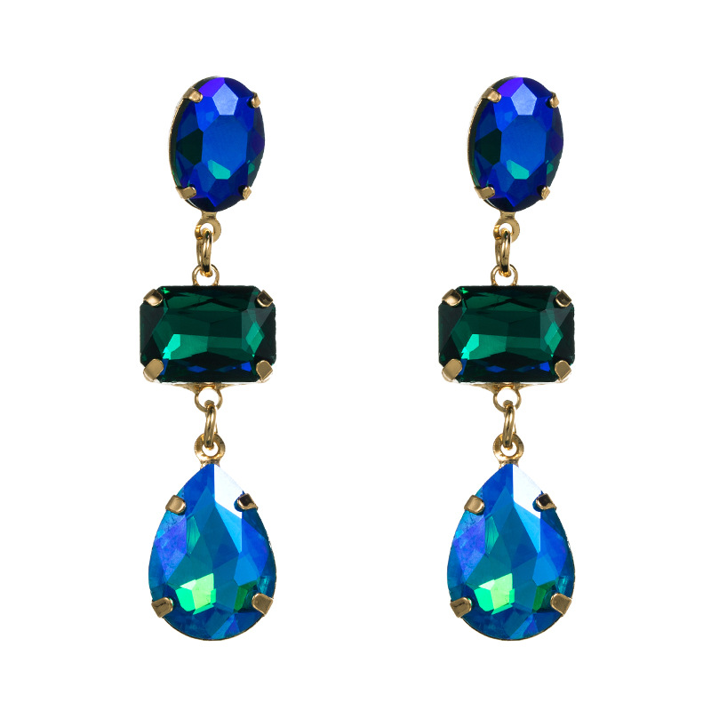 Women'S Gender Fashion Geometric Alloy Rhinestones Women's Earrings 1 Pair