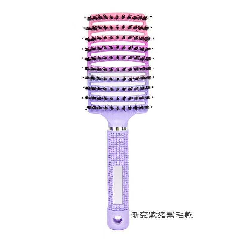 クロスボーダーの人気豚のたてがみの毛の大きいカーブの櫛のふわふわしているカールの形の櫛の静電気防止の美容の櫛の家庭用の順髪のマッサージの櫛|undefined