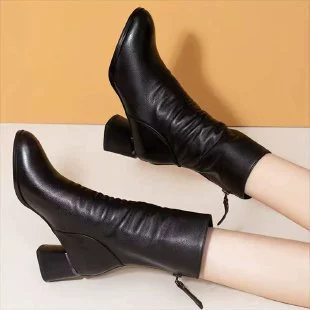 Ботинки Martens средней длины, на флисовой подкладке, зимний британский стиль, размеры 35–40