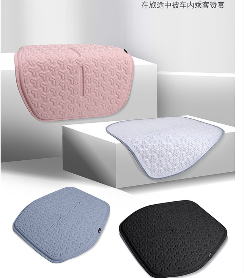 Car Seat Cushion Summer Cooling Pad Single Piece Cold Gel Seat Cushion Breathable Honeycomb Silicone Car Cushion Four-Season Universal Seat Cushion