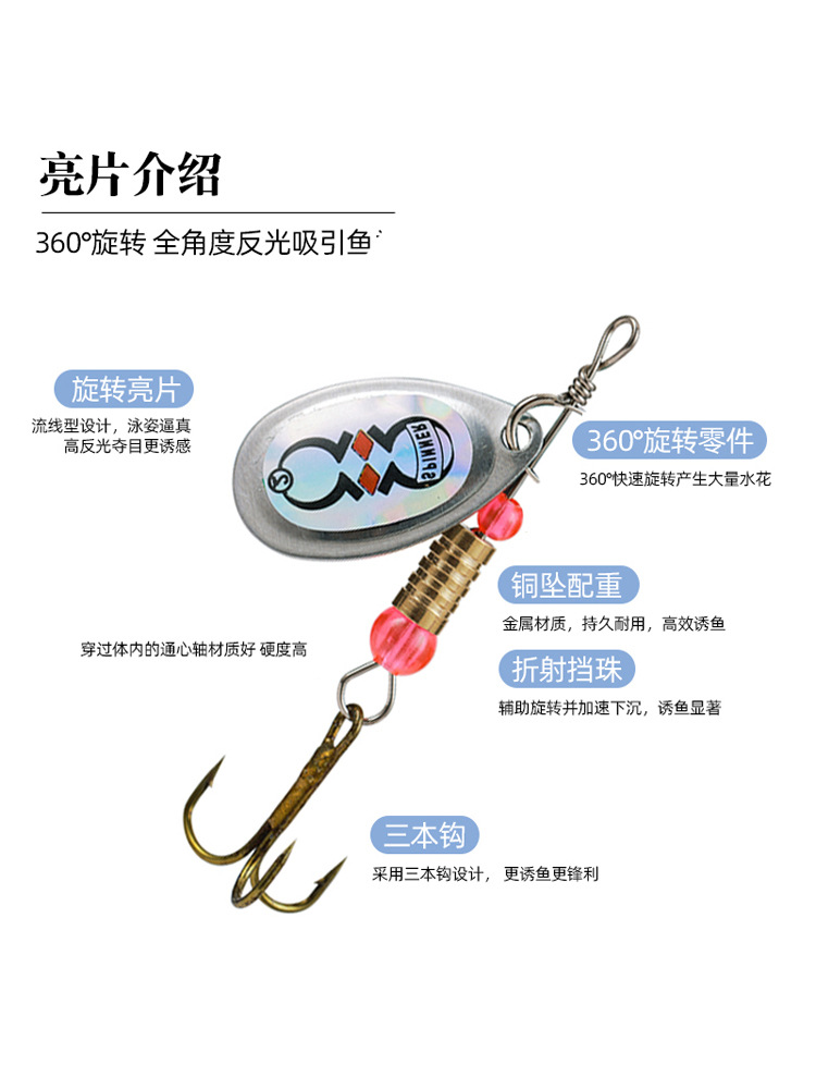 Tiburón de pesca | Luya cebo traje de lentejuelas giratorias 11 piezas traje de mano-pieza de arranque lentejuelas compuestas accesorios de artes de pesca cebo