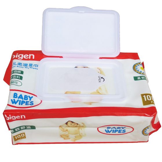 Japan Bain Baby Wet Wipes 100 with Lid for Newborn Infants and Young Children Hand and Mouth Fart Wet Wipes Big Bag Family Pack