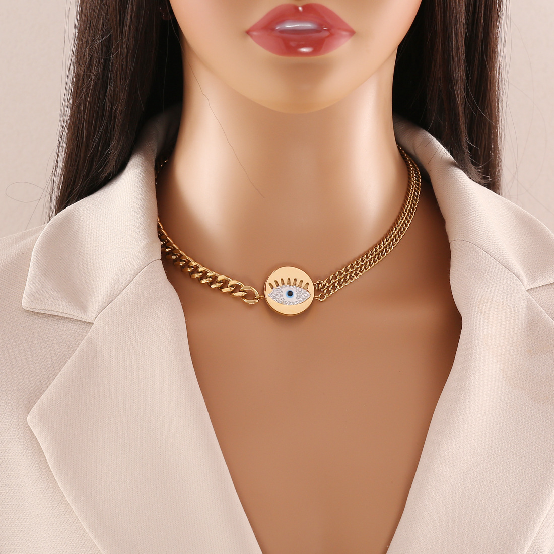 Accessory, pendant, jewelry stainless steel, chain for key bag , European style, diamond encrusted 2