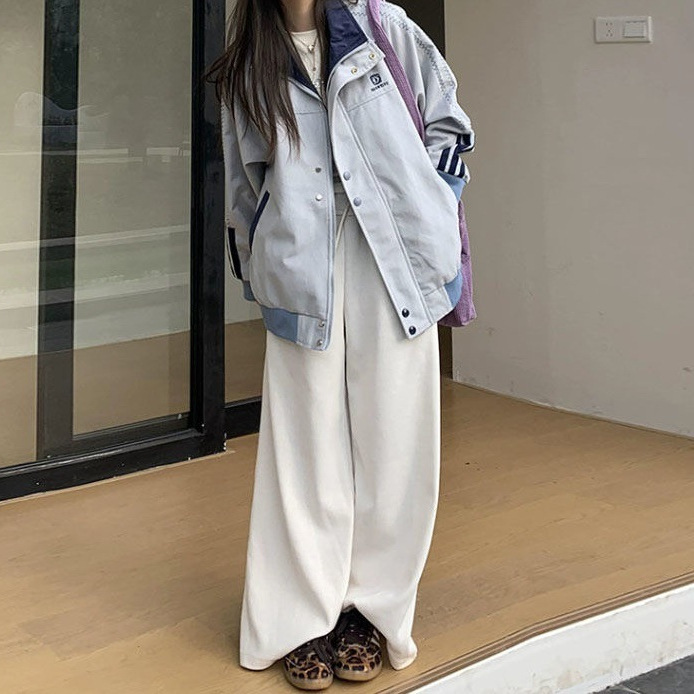 美式撞色复古三条杠棒球服外套春秋新款修身宽松休闲情侣百搭夹克|undefined