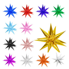 Cross-border Amazon water drop light explosion star aluminum foil aluminum film balloon shopping mall wedding birthday party decoration and arrangement