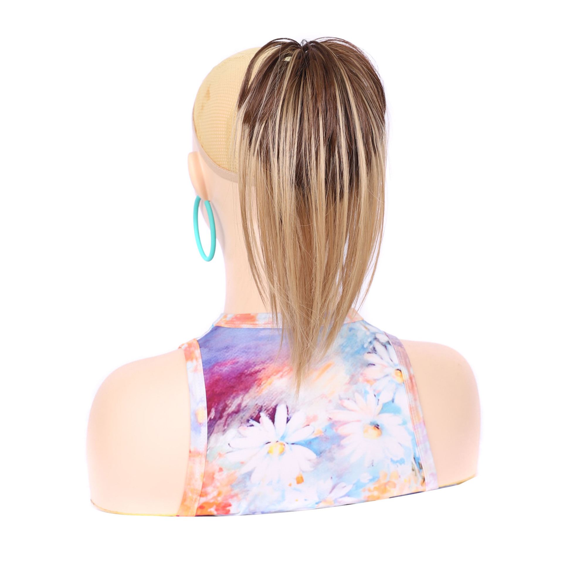 Foreign trade short wig ponytail, waterfall fountain ponytail, tall short hair ponytail, foreign trade gripper ponytail_voghion.com