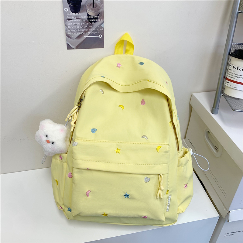 甜美小清新软糯少女双肩包初高中大学生轻便护脊书包温柔碎花北化|undefined