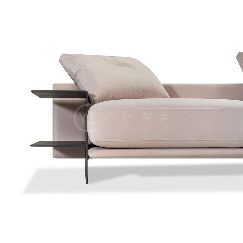 Estilo italiano de lujo ligero pequeño apartamento sala de estar fila recta combinación de sofá de tela Nordic salón de hotel departamento de ventas recepción sofá