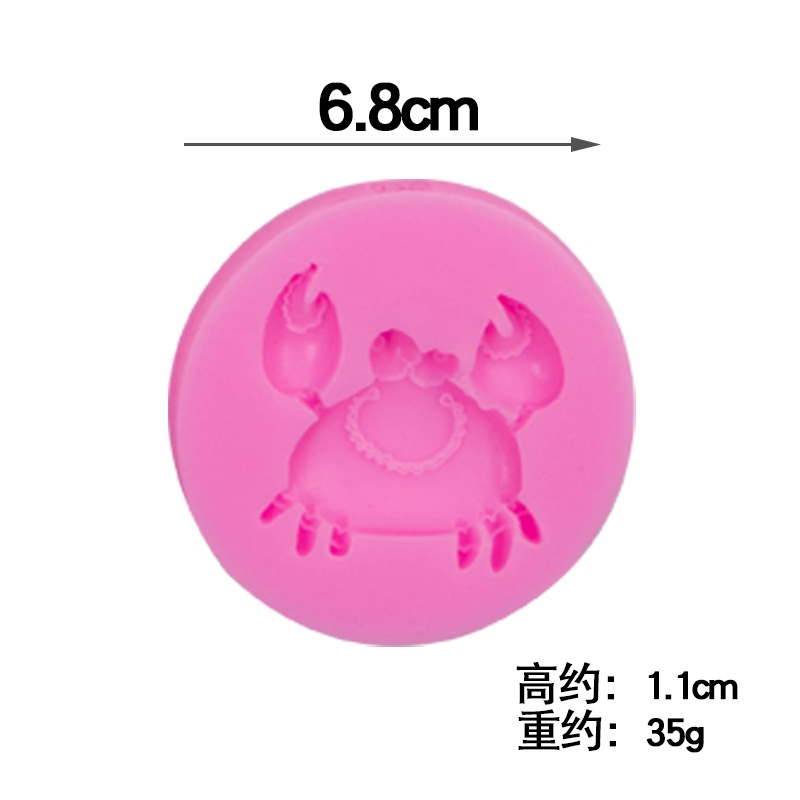 Océano serie delfín tortuga de mar caballito de mar estrella de mar cangrejo Coco árbol fondant pastel de chocolate decorativo molde de silicona