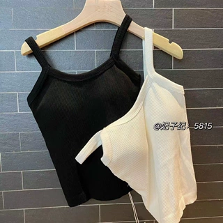 秋冬新款磨毛一体乳胶杯保暖吊带高弹显瘦内搭螺纹棉磨毛保暖背心