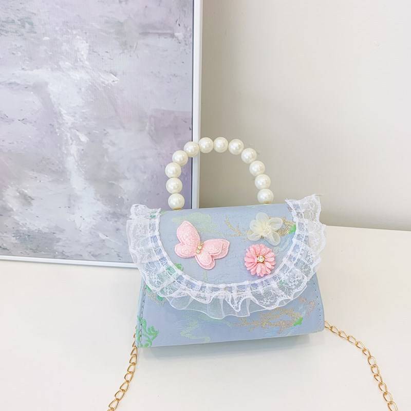 Nuevo estilo chino retro bolso de perla de viento 2025 bolso de cambio sobre rojo bolso de princesa de niñas Hanfu