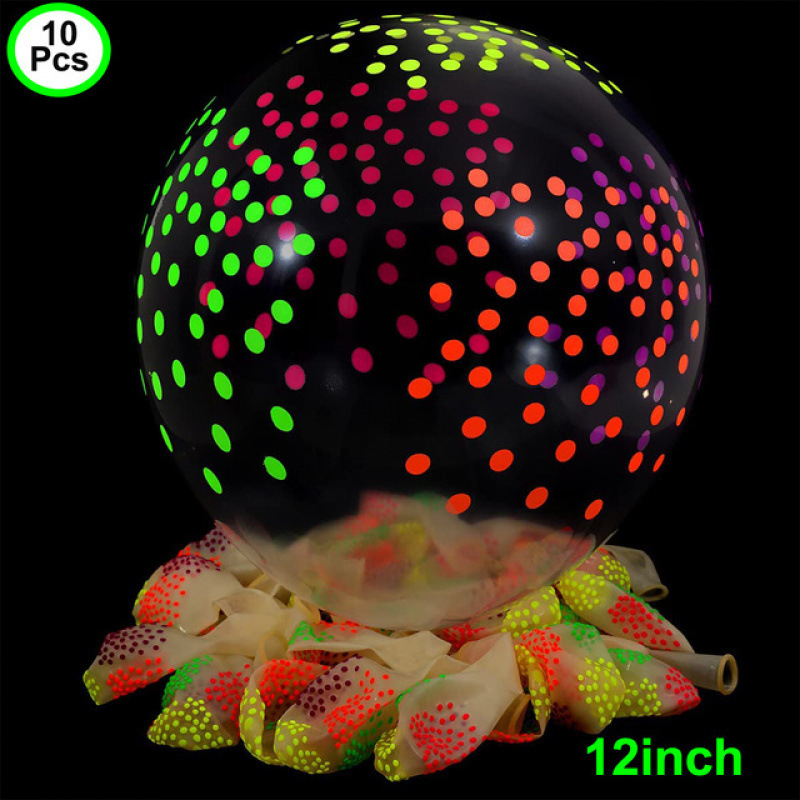 Feliz cumpleaños Neon Glow Balloons Glow in Blacklight Fluores