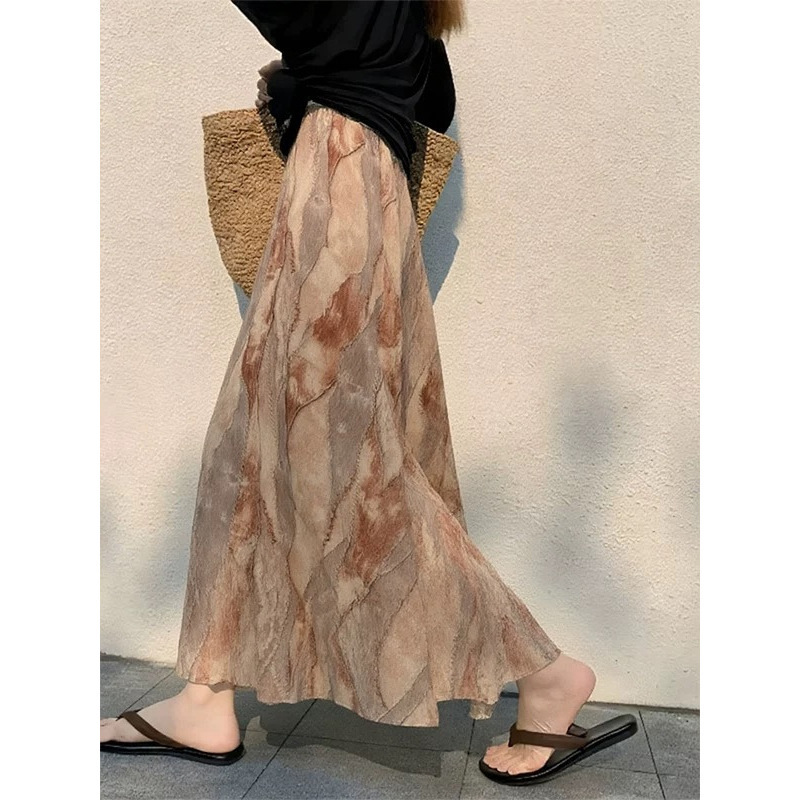 Beautiful Skirts for Important Occasions, Super Stylish Spring Wear, High-Waisted, Elegant, Asymmetrical Cut, A-Line Printed Skirt for Women Beautiful Skirts for Important Occasions, Super Stylish Spring Wear, High-Waisted, Elegant, Asymmetrical Cut, A-Line Printed Skirt for Women