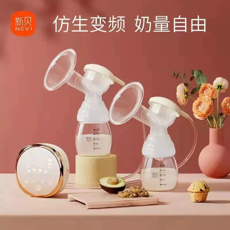 Double-sided electric breast pump for young mother