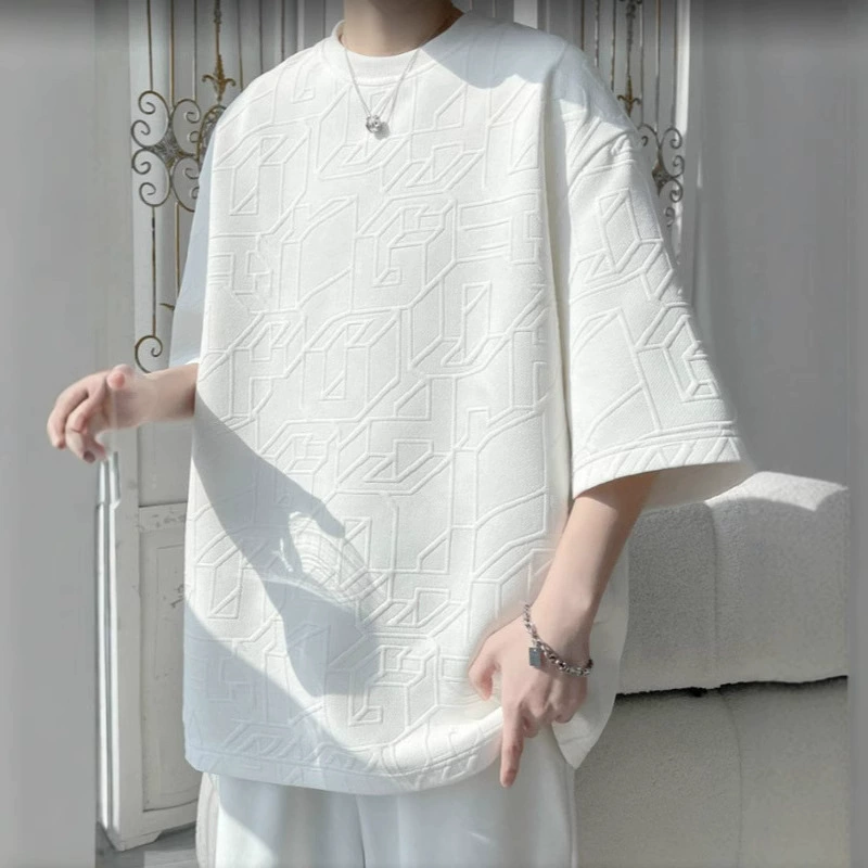 Summer thin elite short sleeve T-shirt for leisure, American style, oversize, with short sleeve