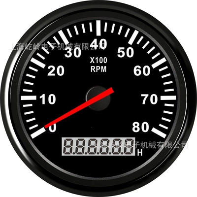 Car and Boat Modification, automobile instrument - black-frame-black-bottom-0-8000rpm