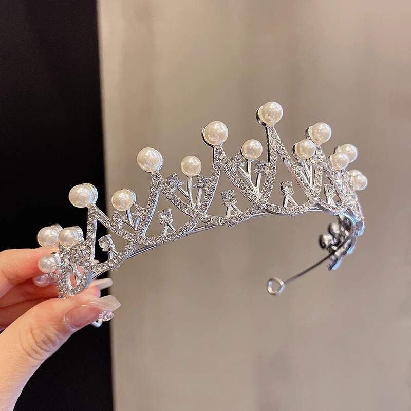 Pein de cabello princesa para niños niñas tocadillos de cabello de diamante para bebés de alto nivel pein de cabello para niñas corona de cumpleaños