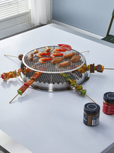 ✅摆摊烧烤桌商用植物油炉烙锅折叠地桌不锈钢地摊烤肉桌木炭火锅