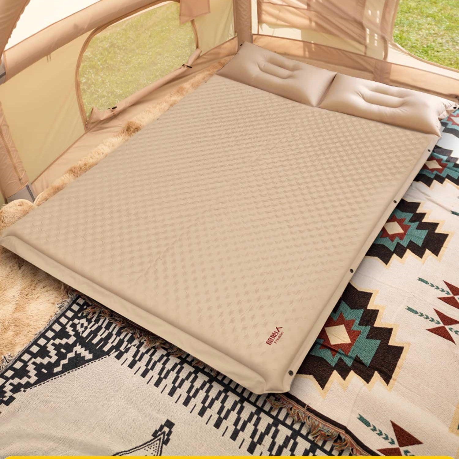 Camping Inflatable Mattress Outdoor Air Bed Floor Mat Household Automatic Inflatable Bed Camping Tent Floor Mat