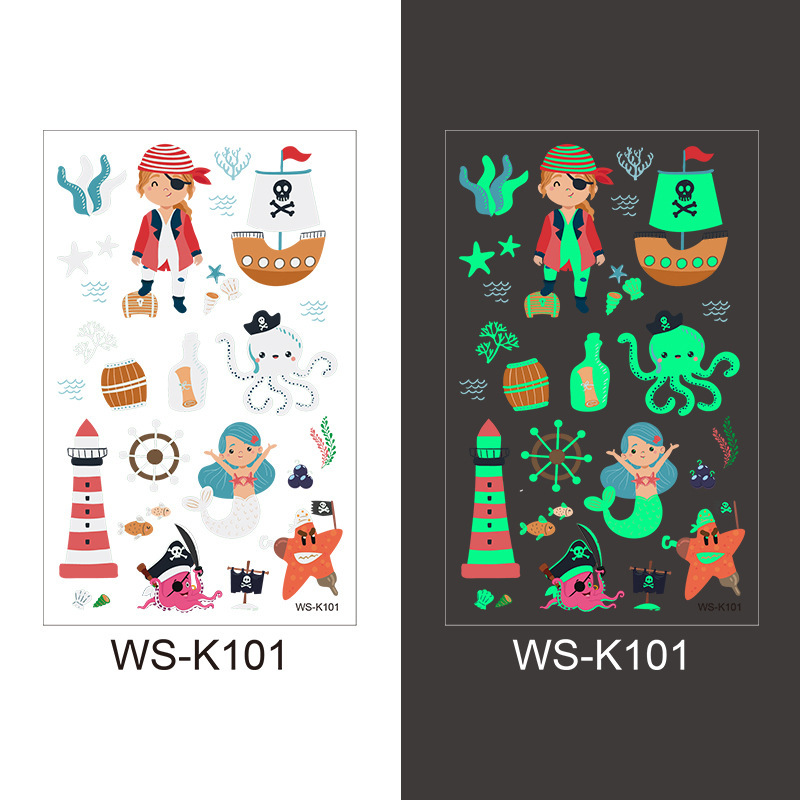 Tatuajes Temporales Infantiles Luminoso para Niños