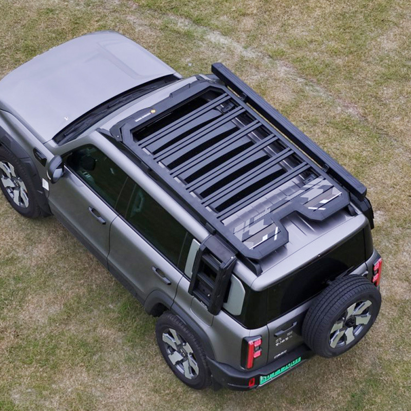 Beijing BJ40 roof rack side ladder schoolbag side account explorer car modified aluminum alloy roof platform